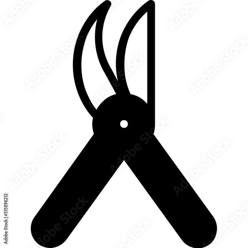 scissor shears glyph icon