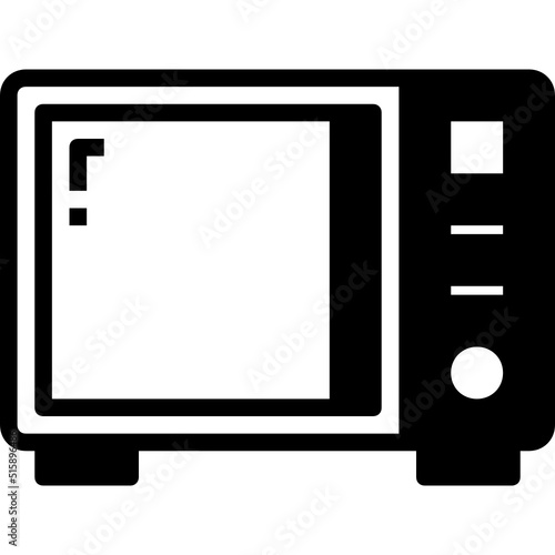 microwave glyph icon