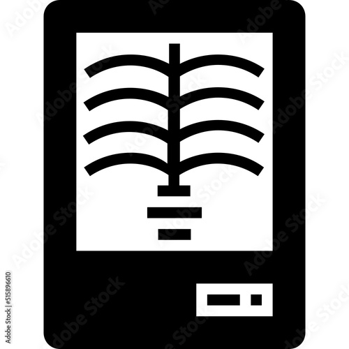 X ray film glyph icon