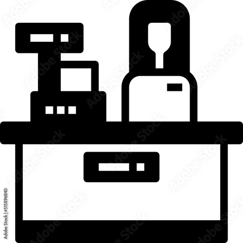 cashier glyph icon