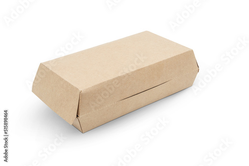 food cardboard box isolated on white background © Waeel