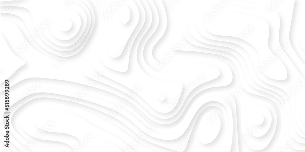 White paper cut white background. Abstract realistic papercut decoration textured with wavy layers and shadow. Topographic contour map abstract tech motion graphic design. White paper cut white background. Abstract realistic papercut decoration textured with wavy layers and shadow. Topographic contour map abstract tech motion graphic design.