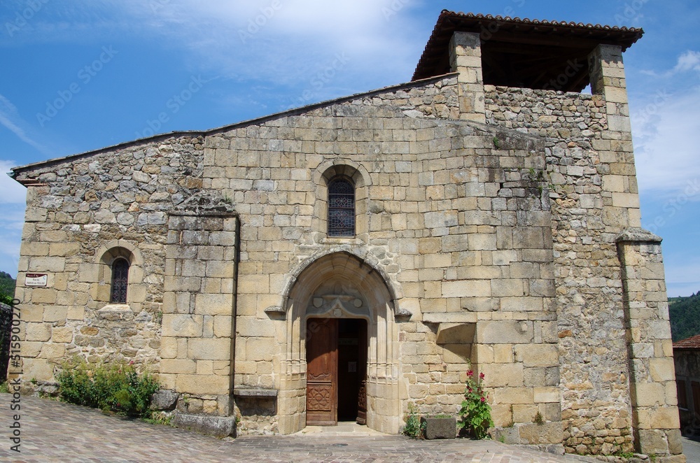Church in the village of Boucieu le Roi in Ardeche in France