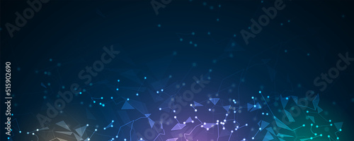 Neural network concept. Connected cells with links. High technology process. Abstract background