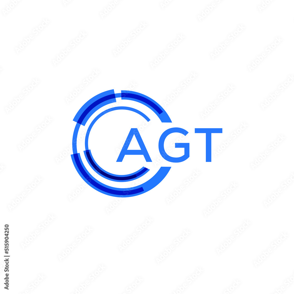 AGT letter technology logo design.AGT creative initials monogram vector ...