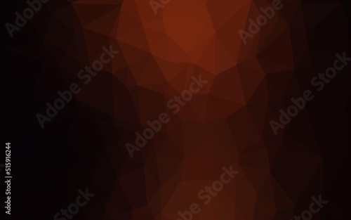 Dark Red vector abstract polygonal cover.