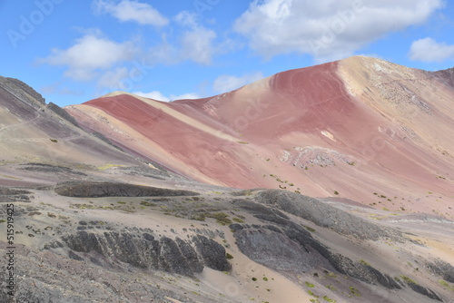 Rainbow Mountain Vinicunca (Montana de siete colores) and the valleys and landscapes around it in Peru
