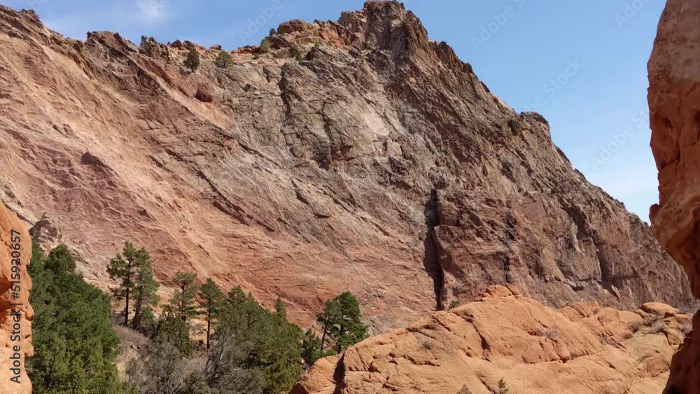 Garden of the Gods Colorado Springs Tilt Up to Rock Formation 02 Garden of the Gods Colorado Springs Tilt Up to Rock Formation 02