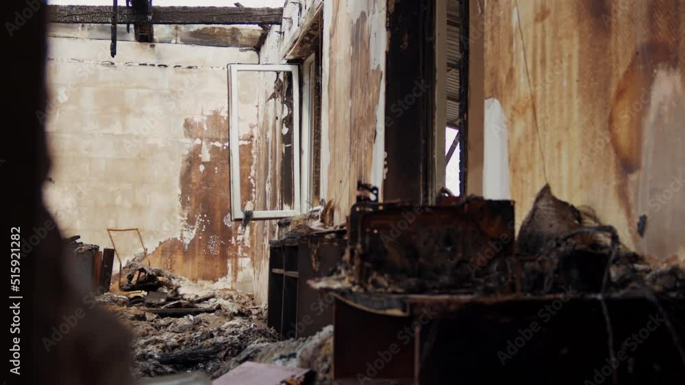 office destroyed by explosion and fire office destroyed by explosion and fire