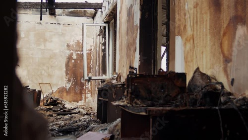 Wallpaper Mural office destroyed by explosion and fire Torontodigital.ca