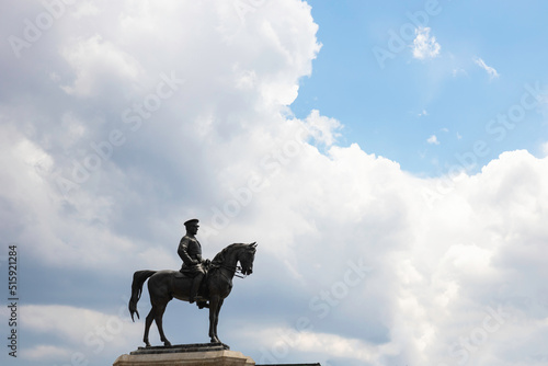 Monument of Ataturk in Ulus Ankara. 29th october republic day of Turkey photo