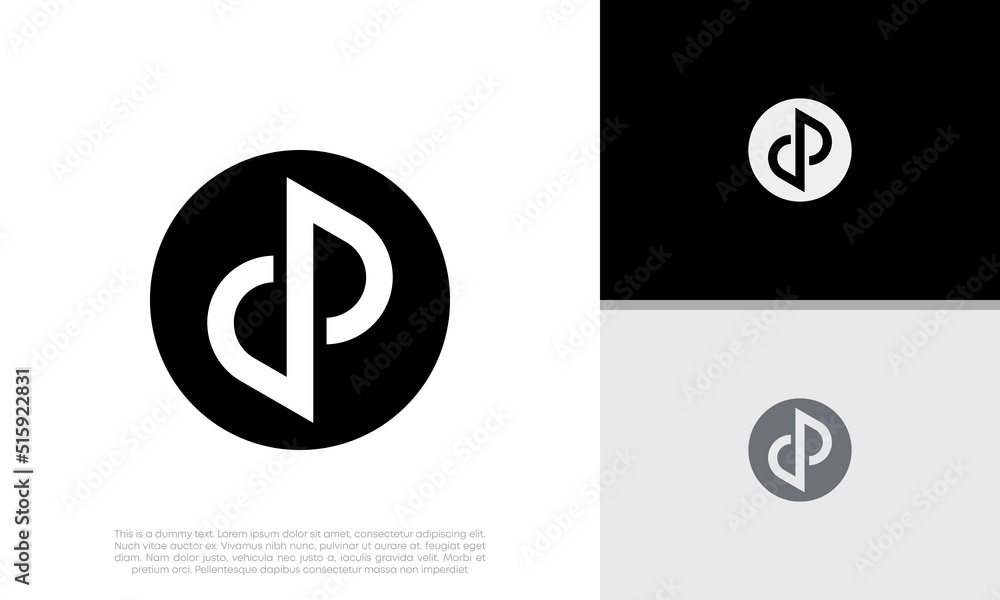 Initials DP logo design. Initial Letter Logo. Initials DP logo design. Initial Letter Logo.