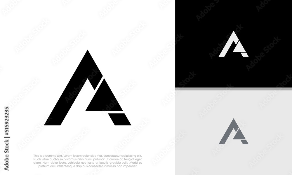 Initials A logo design. Initial Letter Logo. Innovative high tech logo template. Initials A logo design. Initial Letter Logo. Innovative high tech logo template.