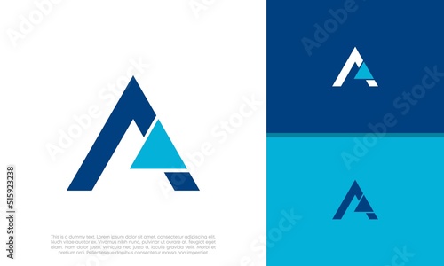 Free Download Initials A logo design. Initial Letter Logo. Innovative high tech logo template.  - GFXLoad