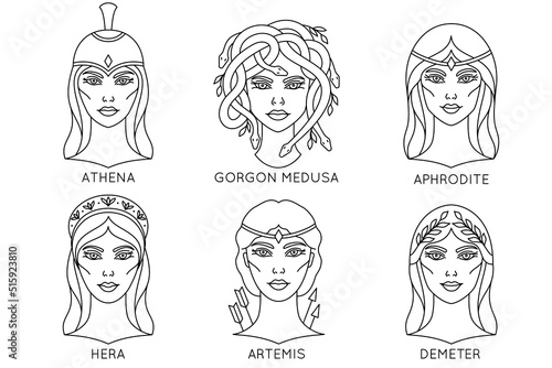 Collection of greek goddess