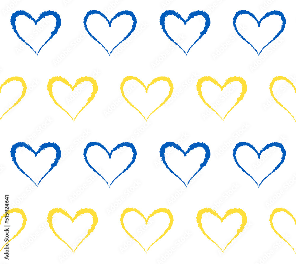 Blue and yellow hearts Blue and yellow hearts