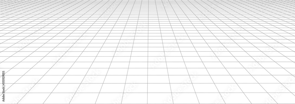 Vector perspective mesh. Detailed lines on a white background. 3d illustration. Vector perspective mesh. Detailed lines on a white background. 3d illustration.