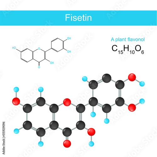 Fisetin. Structural chemical formula