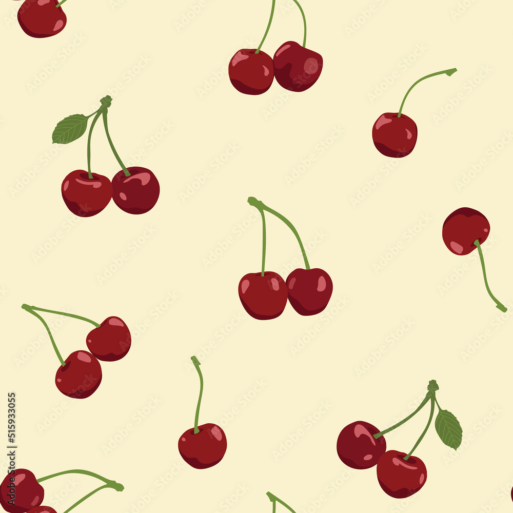 seamless cherry pattern seamless cherry pattern