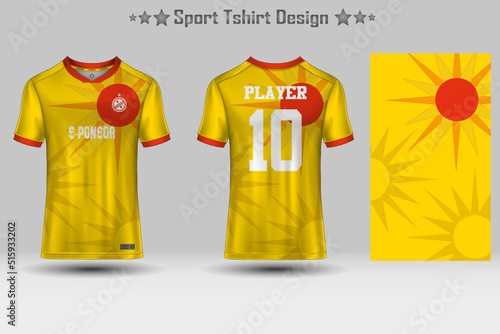 Football sport jersey mockup abstract geometric pattern t-shirt design
