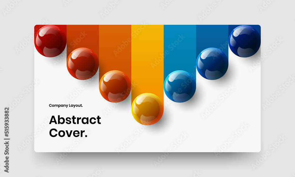 Amazing placard design vector illustration. Creative 3D balls book cover concept.
