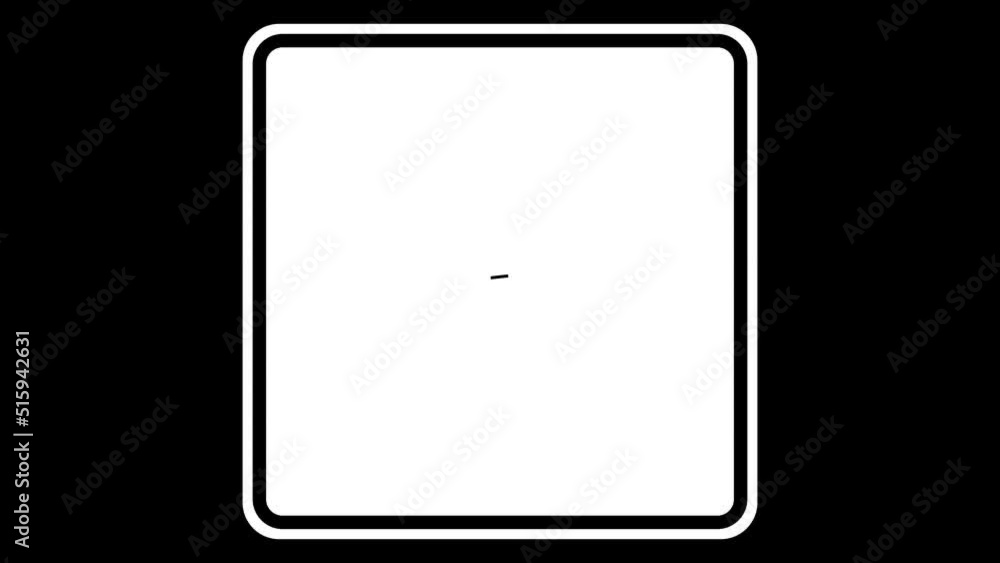 No Parking Sign Animation With Restricted Symbol