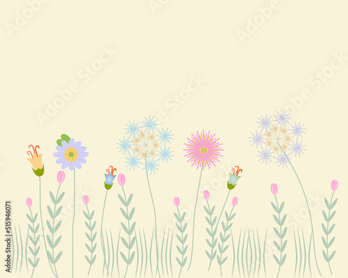 Flower and leaves background