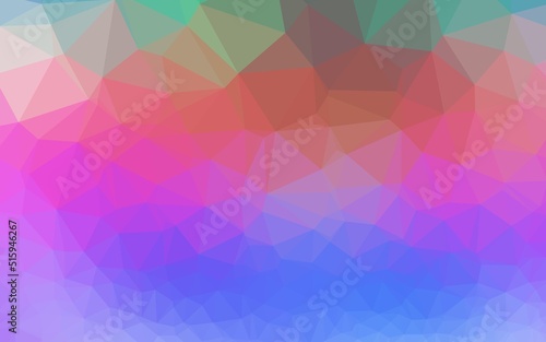 Light Multicolor  Rainbow vector low poly cover.