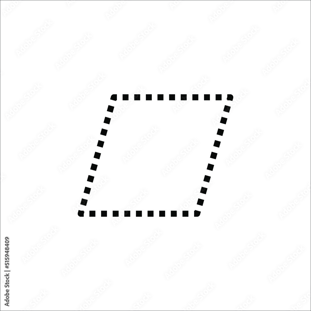Parallelogram icon. Element of geometric figure for mobile concept and web apps on white background
