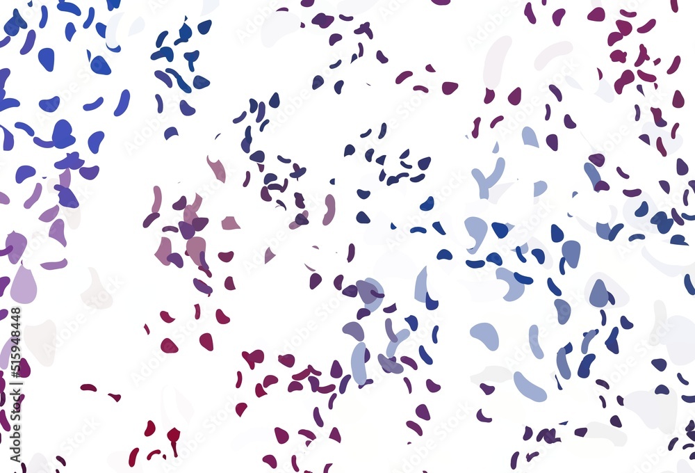 Light Blue, Red vector pattern with chaotic shapes. Light Blue, Red vector pattern with chaotic shapes.