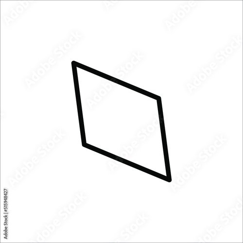 Parallelogram icon. Element of geometric figure for mobile concept and web apps on white background