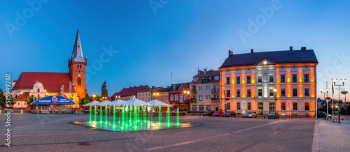 Market square in Czarnkow, Greater Poland Voivodeship, Poland