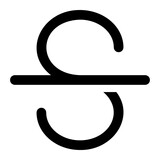 strikethrough glyph icon