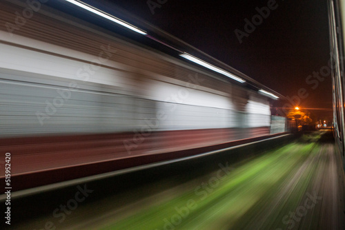 Fast moving train