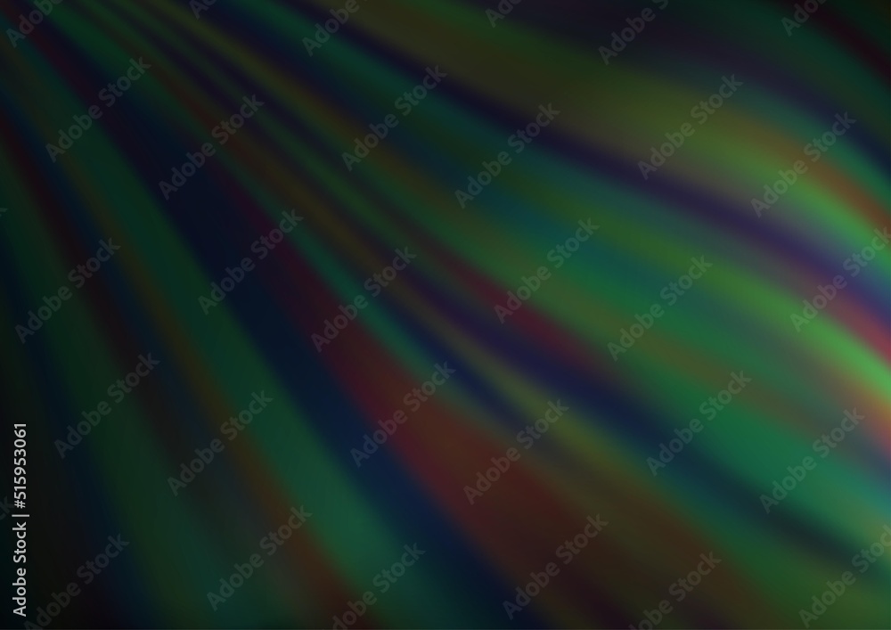 Dark Green vector template with abstract lines.