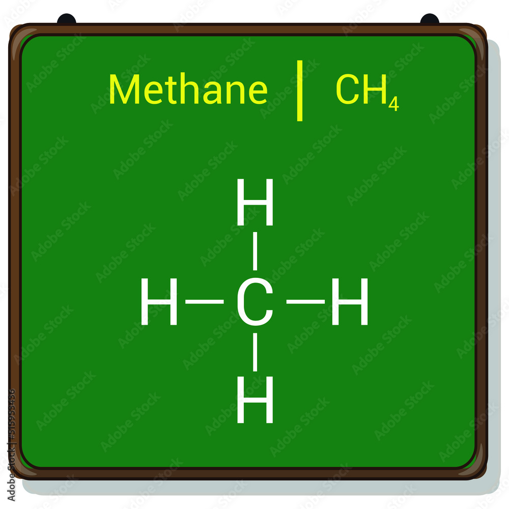 chemical structure of methane (CH4) chemical structure of methane (CH4)