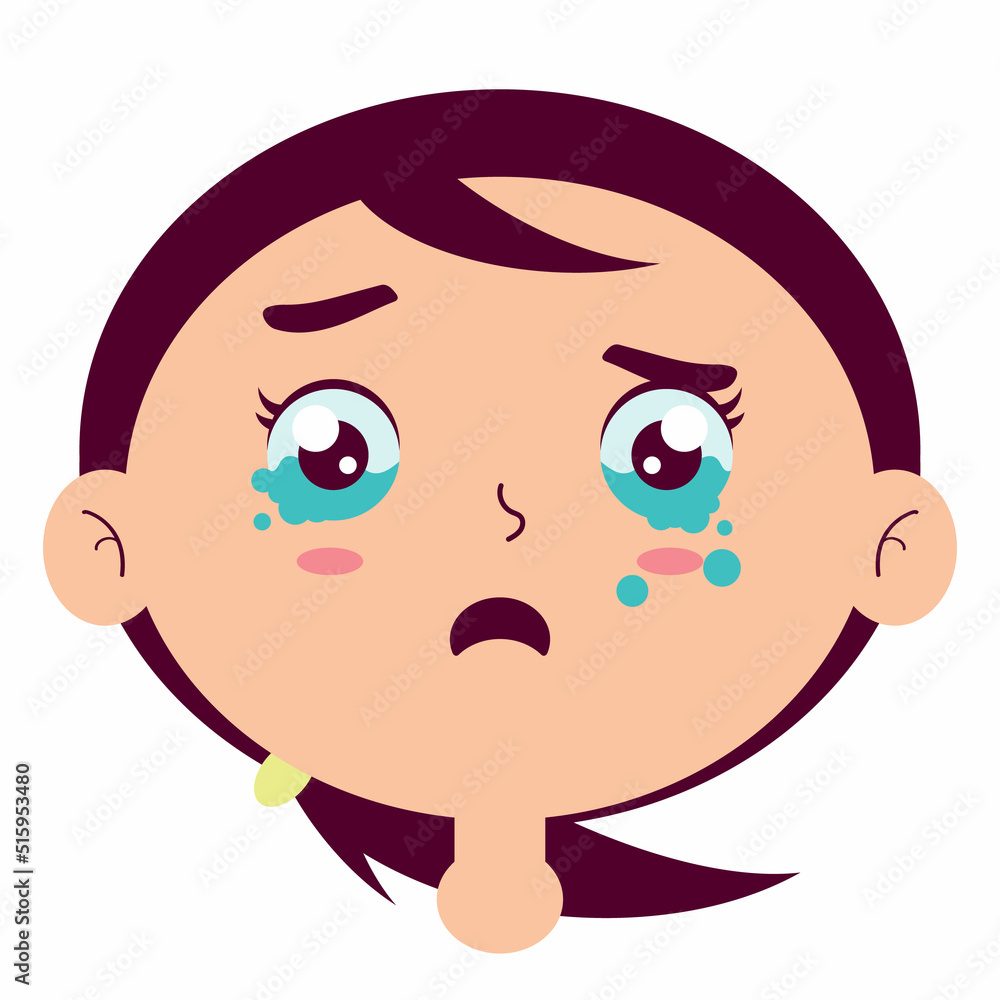 girl crying face cartoon cute girl crying face cartoon cute