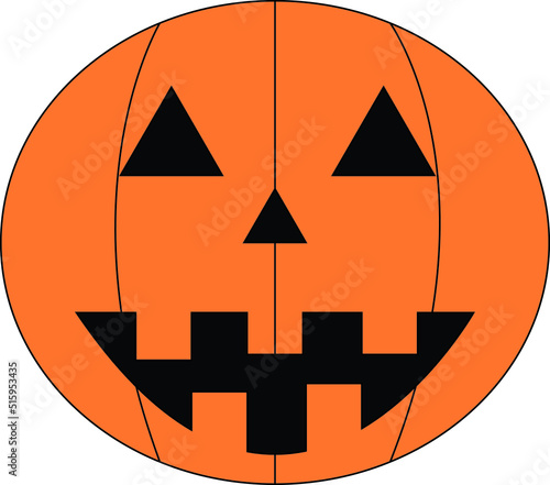 halloween pumpkin with innocent smile