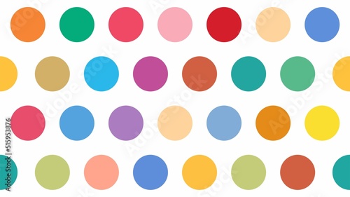 Seamless repeating pattern abstarct bright colorful circles shape