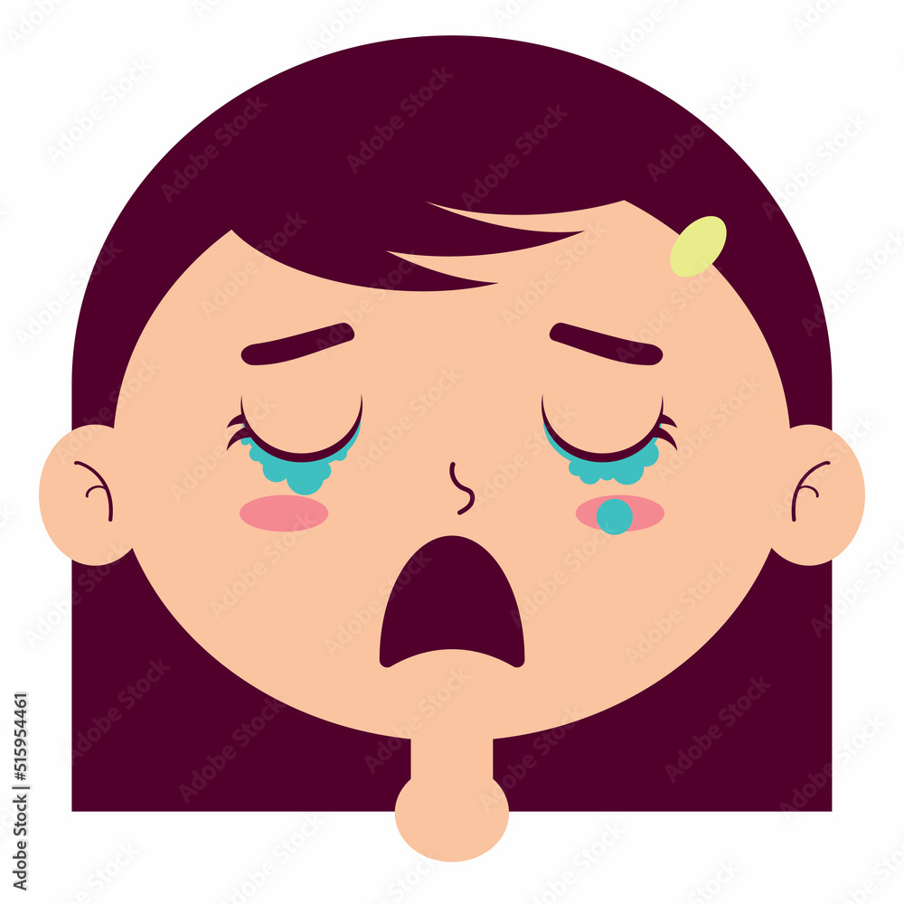 girl crying face cartoon cute girl crying face cartoon cute