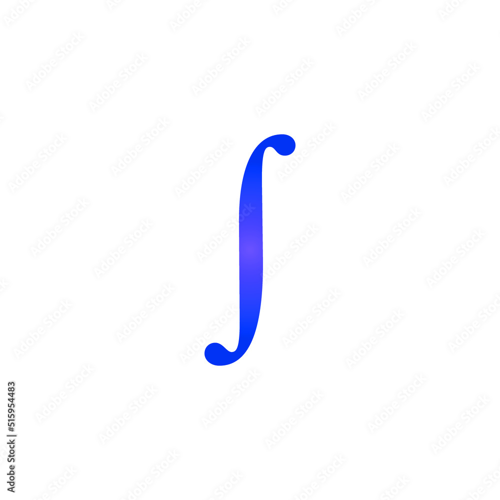 integral symbol mathematics vector illustration isolated on white background integral symbol mathematics vector illustration isolated on white background