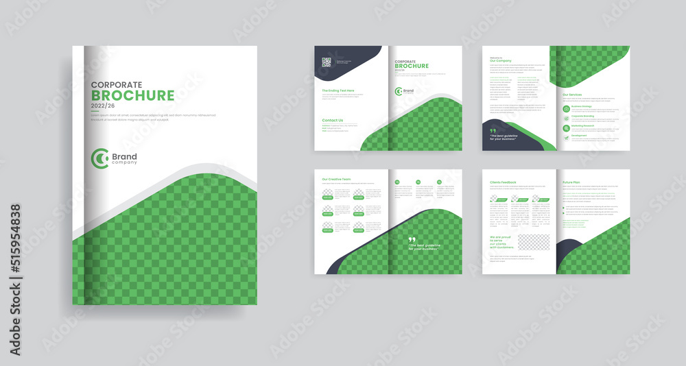 Brochure template multipage layout design, modern company profile corporate business brochure editable template layout Brochure template multipage layout design, modern company profile corporate business brochure editable template layout