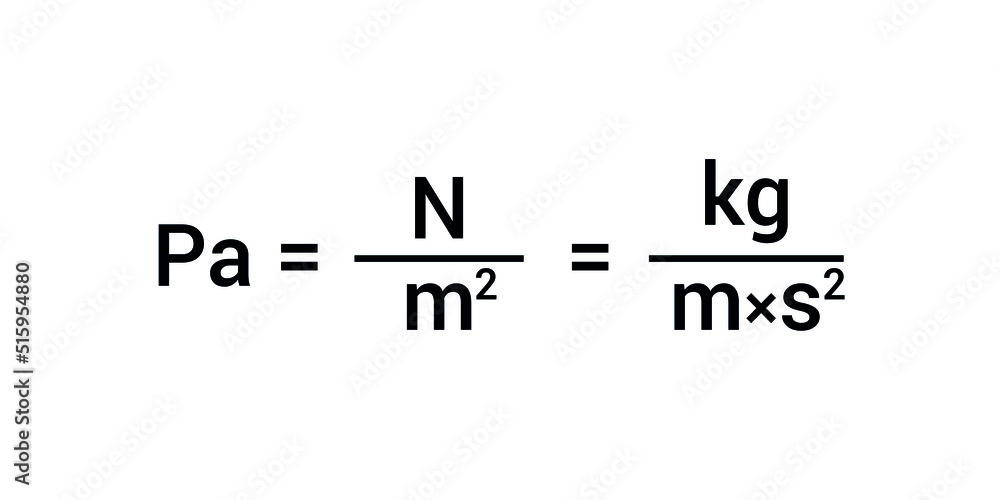 si unit of pressure formula vector illustration isolated on white