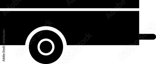 Car trailer Vector icon illustration on white backgoround.eps
