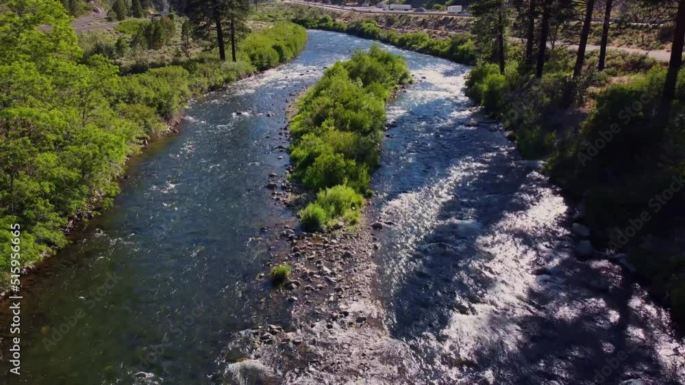 aerial view of Truckee river near the California Nevada boarder aerial view of Truckee river near the California Nevada boarder