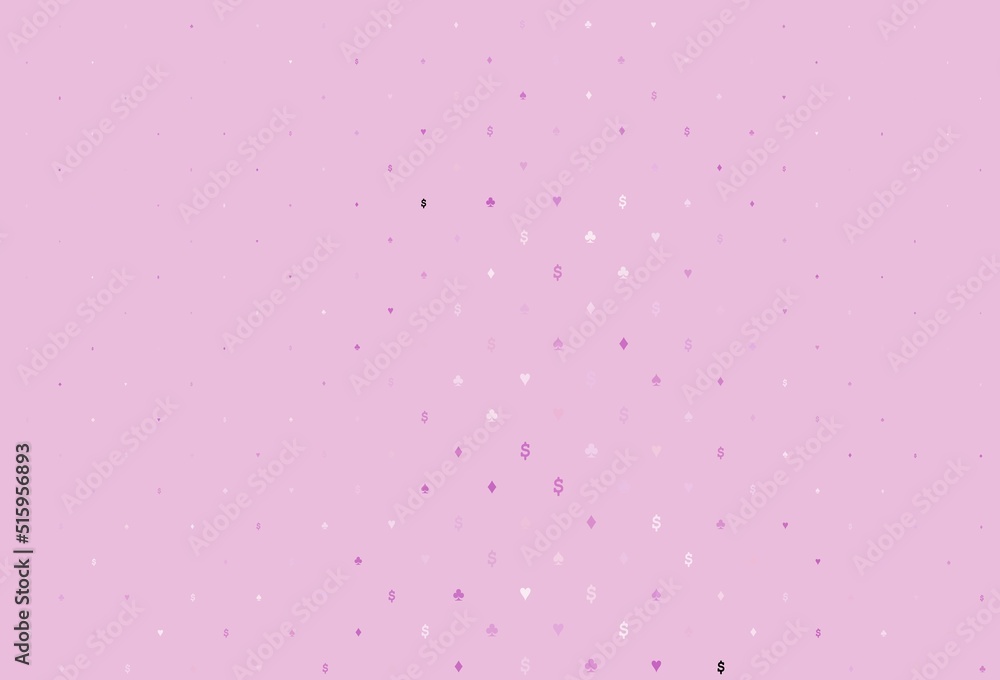 Light purple vector texture with playing cards. Light purple vector texture with playing cards.