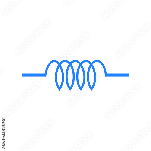electronic symbol of inductor vector illustration