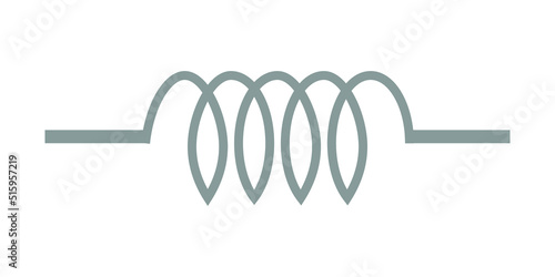 electronic symbol of inductor vector illustration