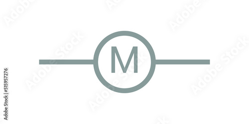electronic symbol of motor vector illustration