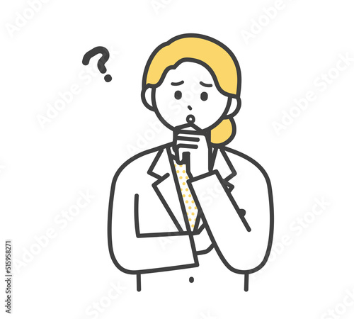 医療従事者の表情とジェスチャーのイラスト素材